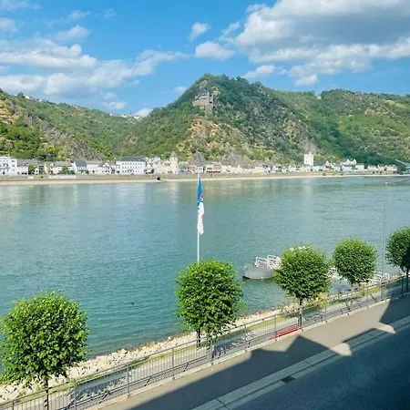 Rheinromantik Mit Blick Auf Burg Katz, Bis 4p Appartement Sankt Goar