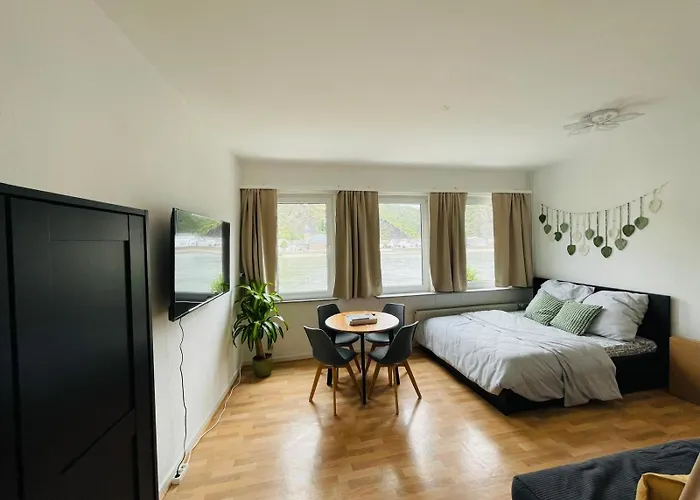 Rheinromantik Mit Blick Auf Burg Katz, Bis 4p Apartamento Sankt Goar