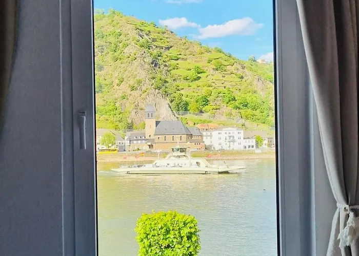 Rheinromantik Mit Blick Auf Burg Katz, Bis 4p Apartamento Sankt Goar